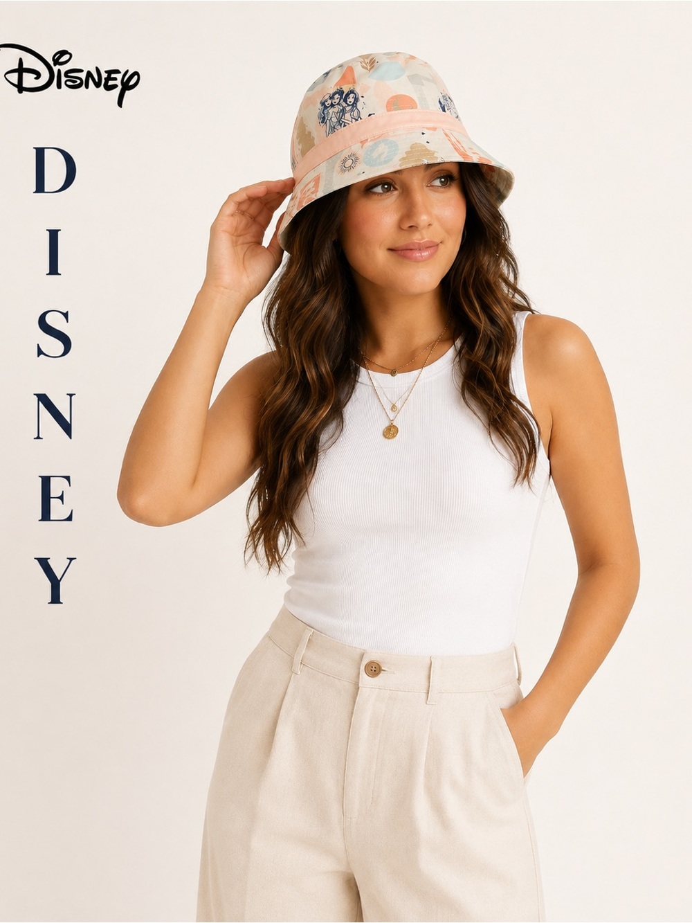 Disney Parks Princess Bucket Hat Pastel One Size NWT
